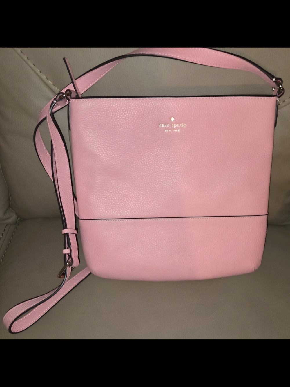 Kate Spade Pink Pebbled Leather Crossbody Bag